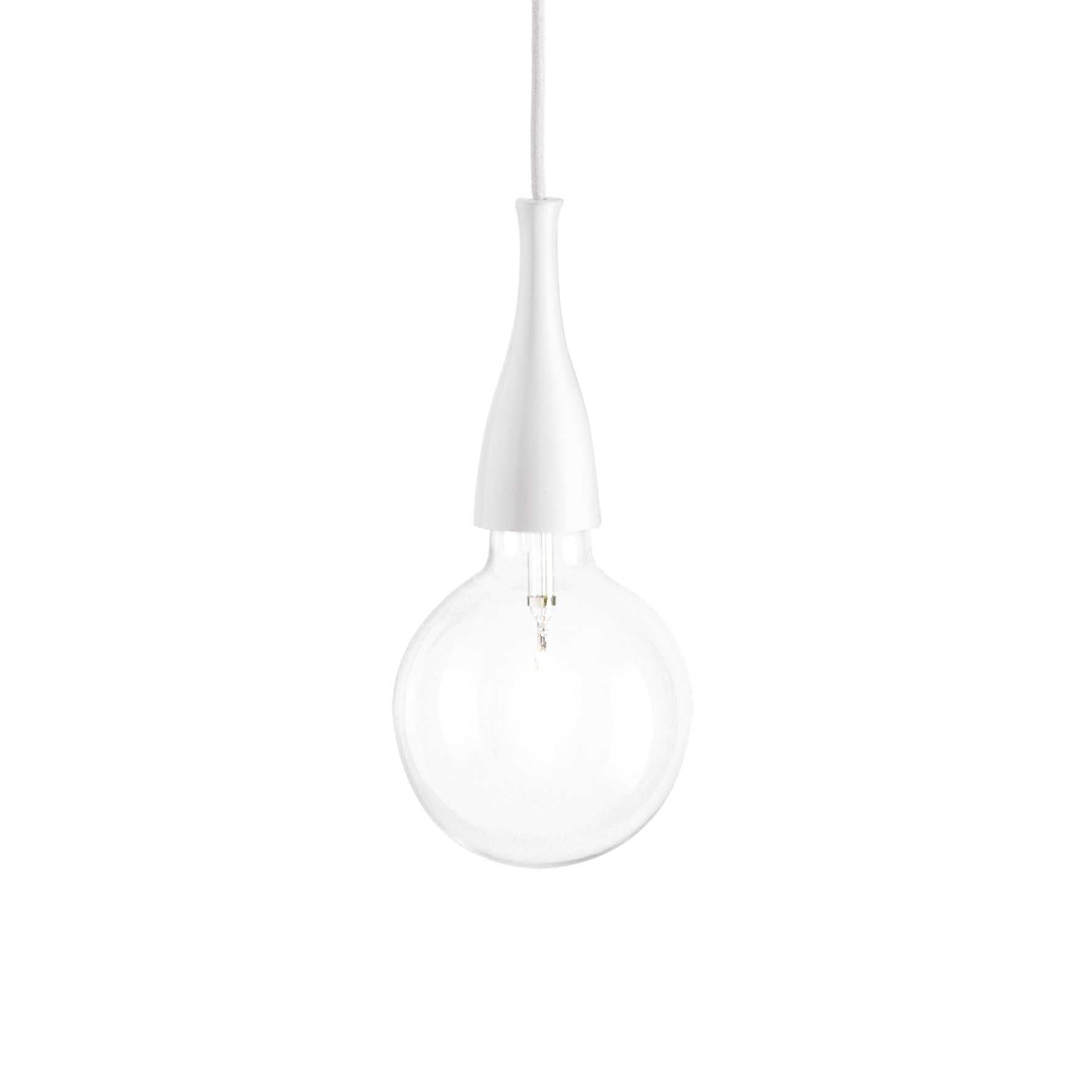 Minimal Single Pendant Light White