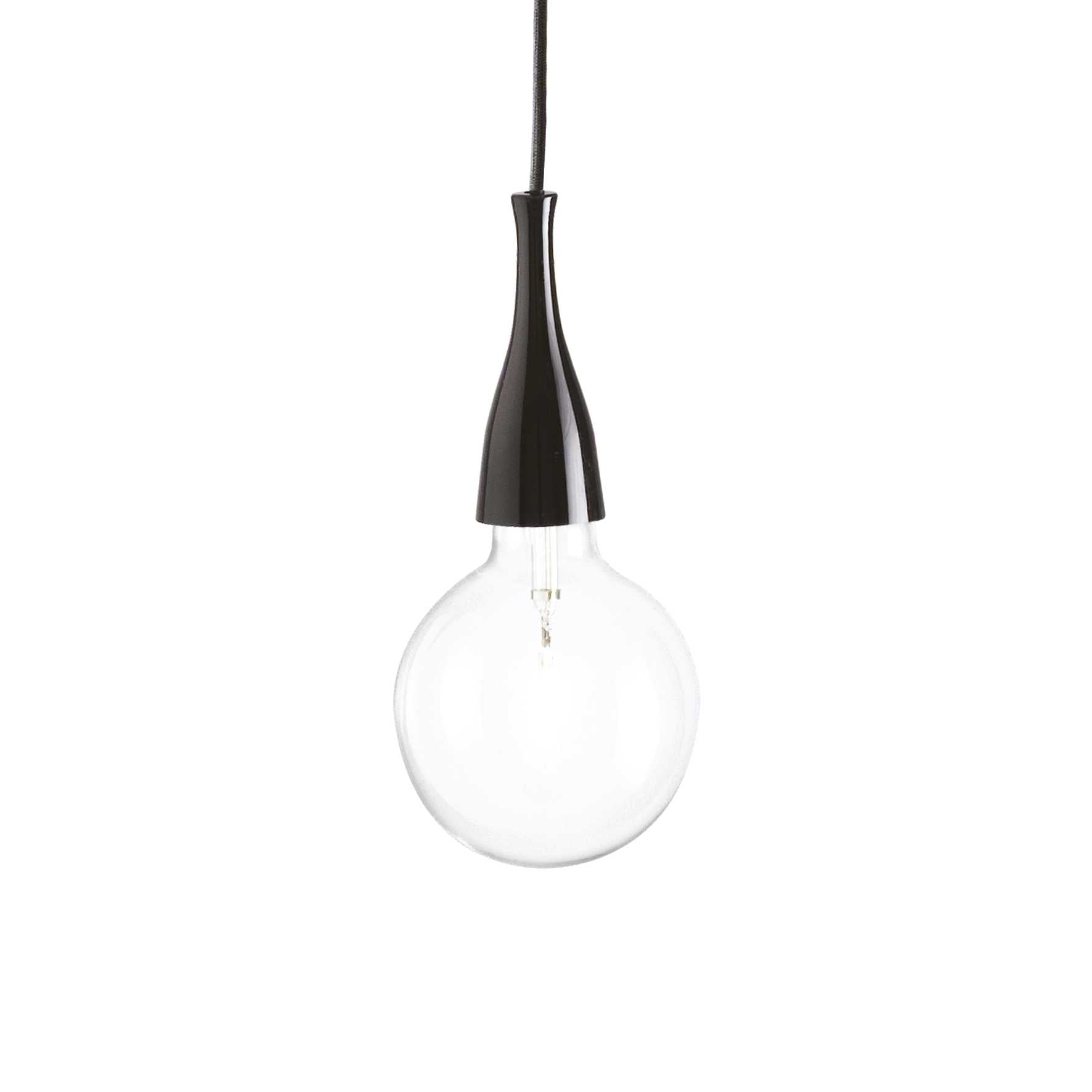 Minimal Single Pendant Light Black