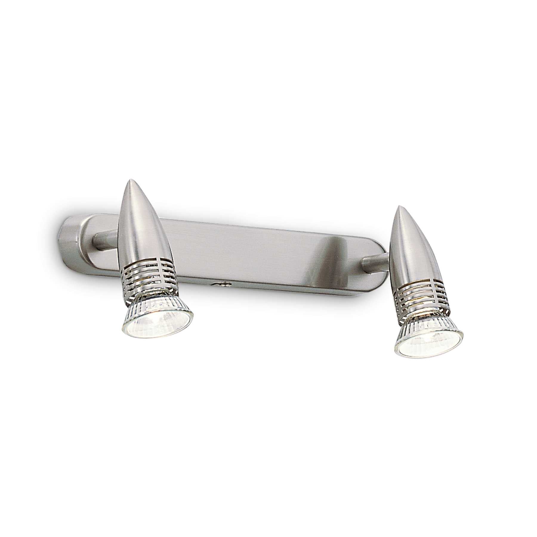 Alfa Modern Matt Silver Adjustable 2 Head Ceiling and Wall Spotlights