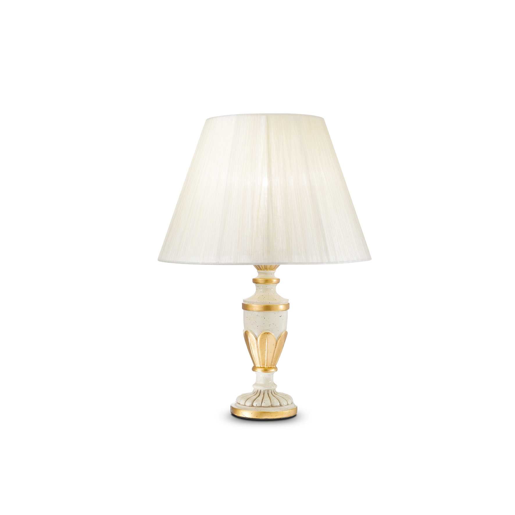 Firenze Bedside Table Lamp, White & Gold