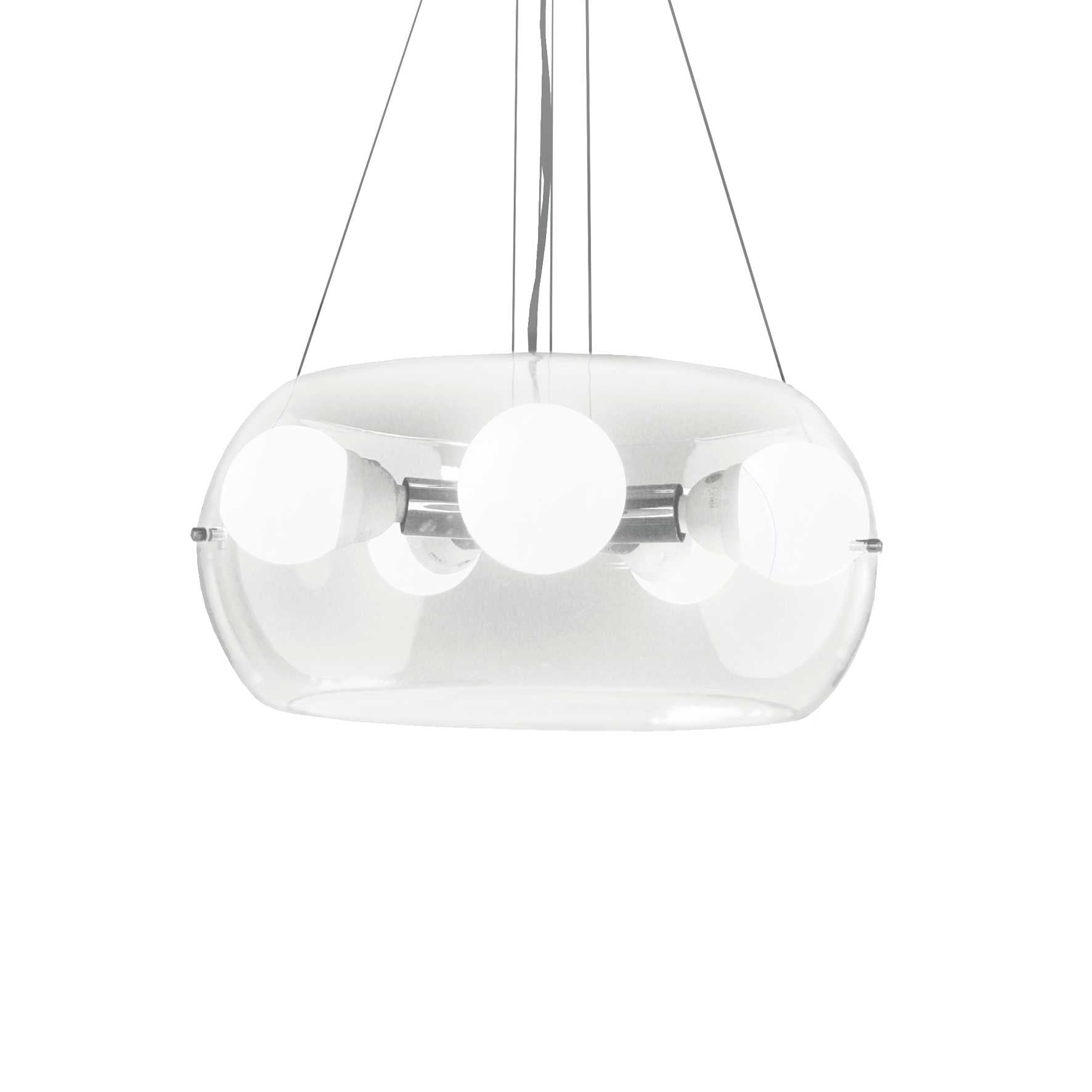 Audi 5 Globe Pendant with Clear Glass Bowl Cover