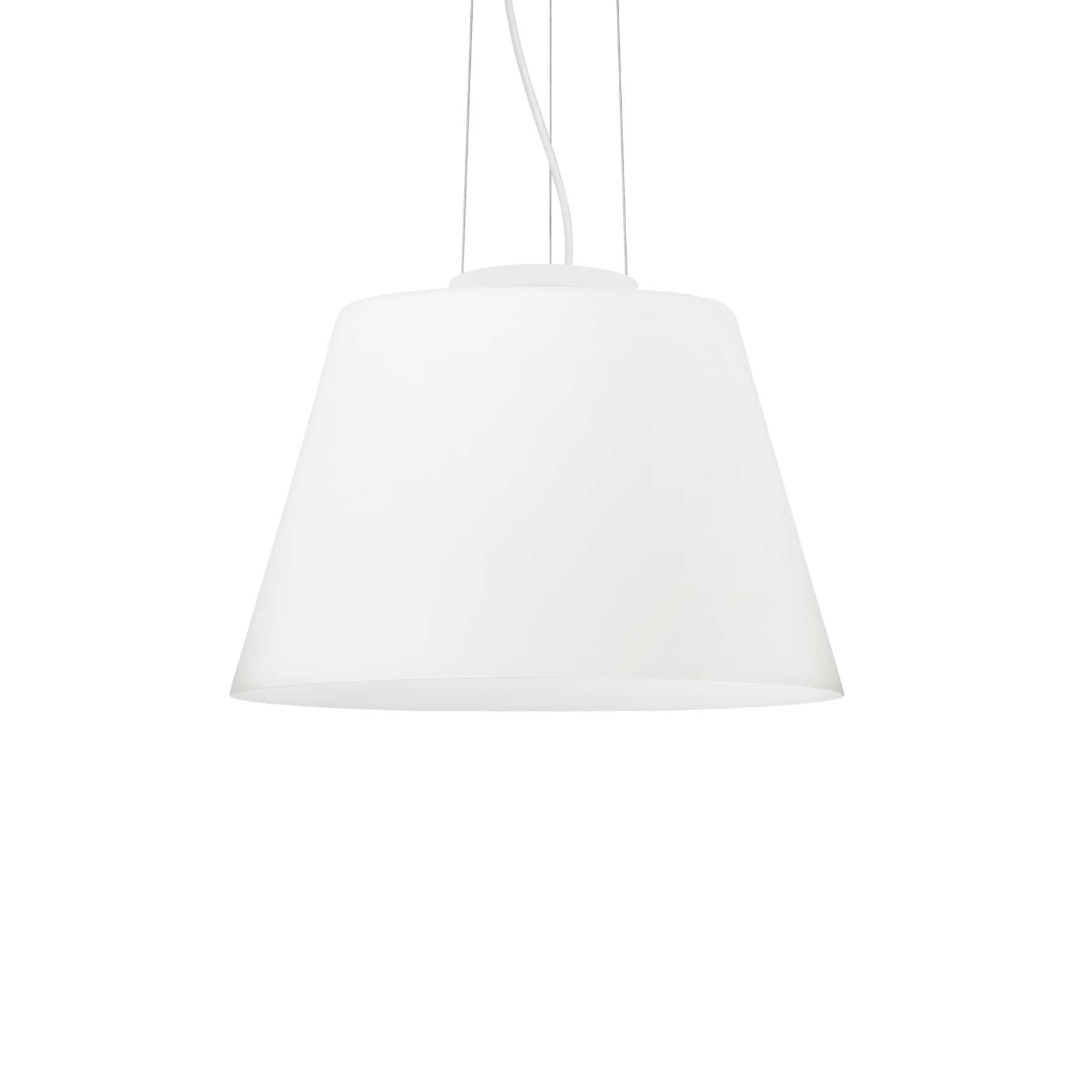 Cylinder Single Pendant Light D40 White