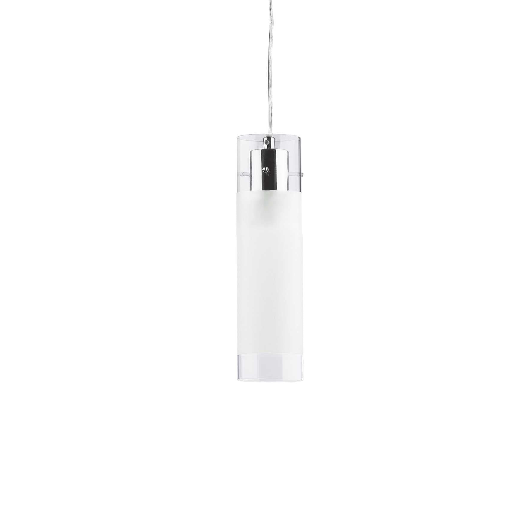 Flam Single Small Frosted Glass Pendant Tube