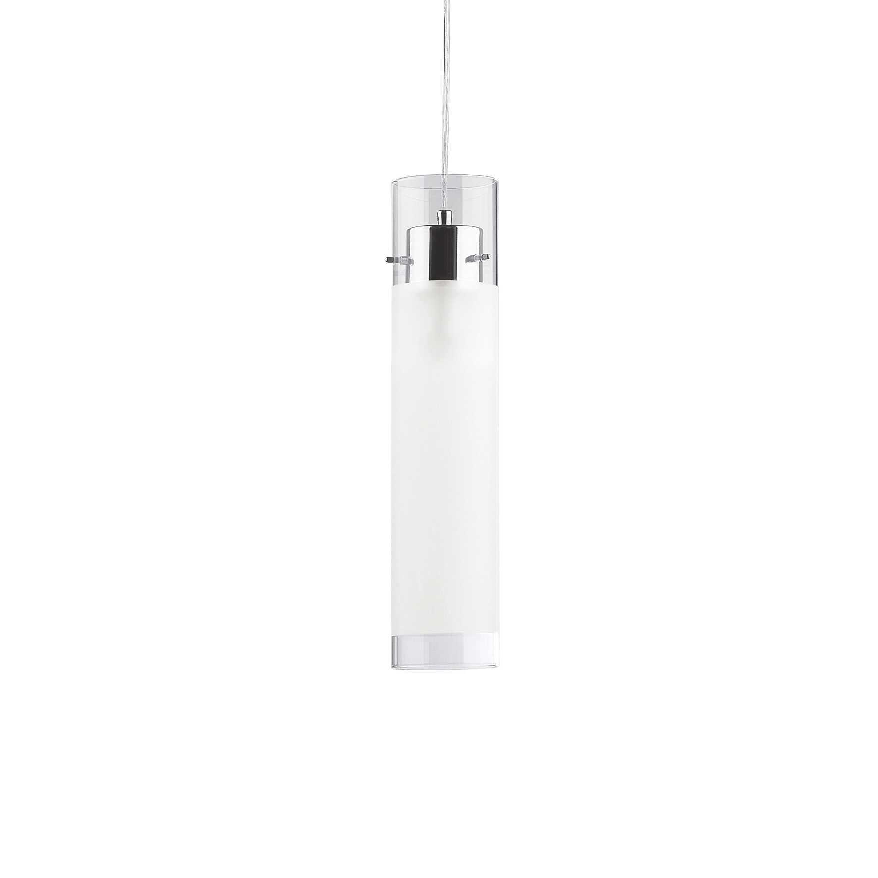 Flam Single Large Frosted Glass Pendant Tube