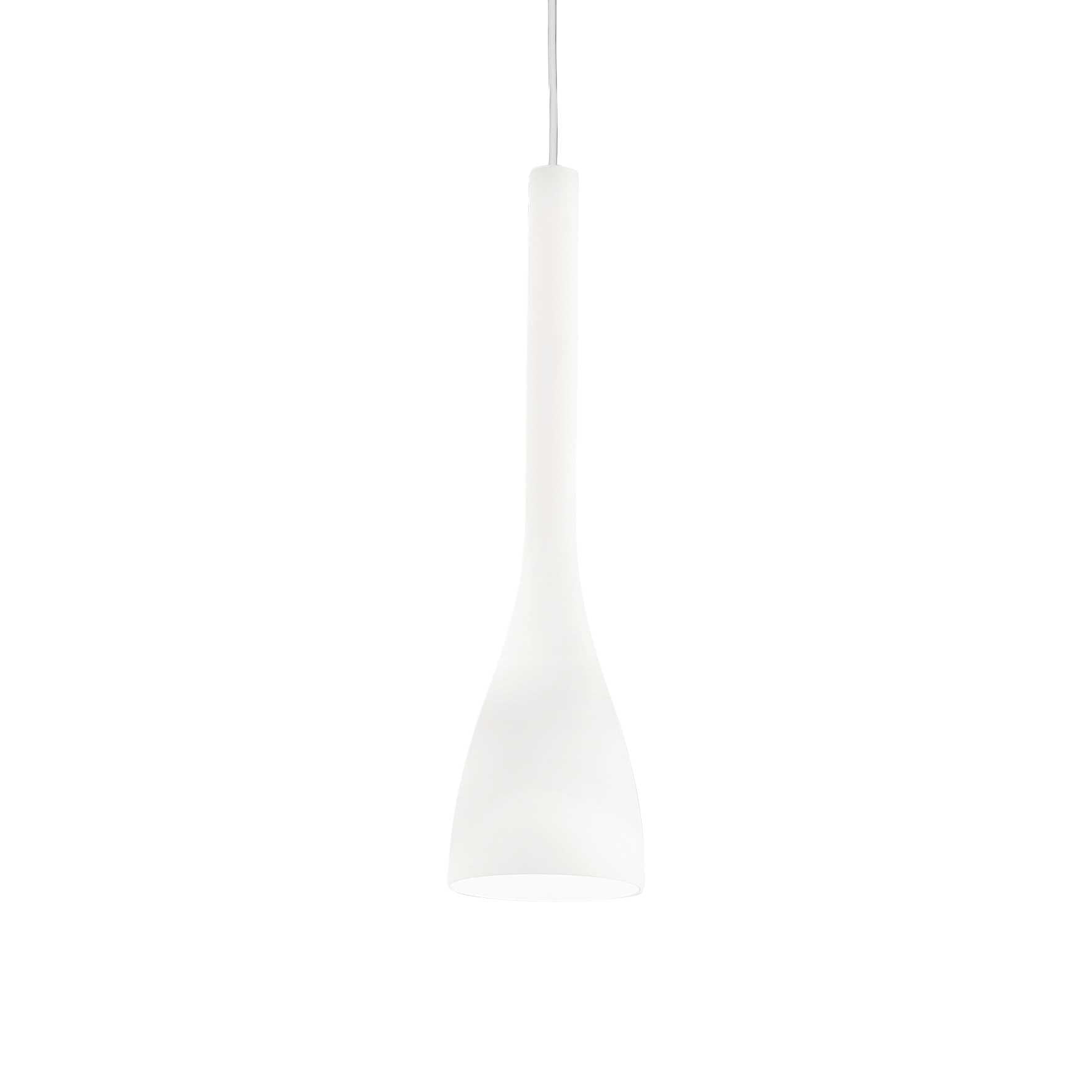 Champagne Small Flut Shaped Island Pendant Drop, White