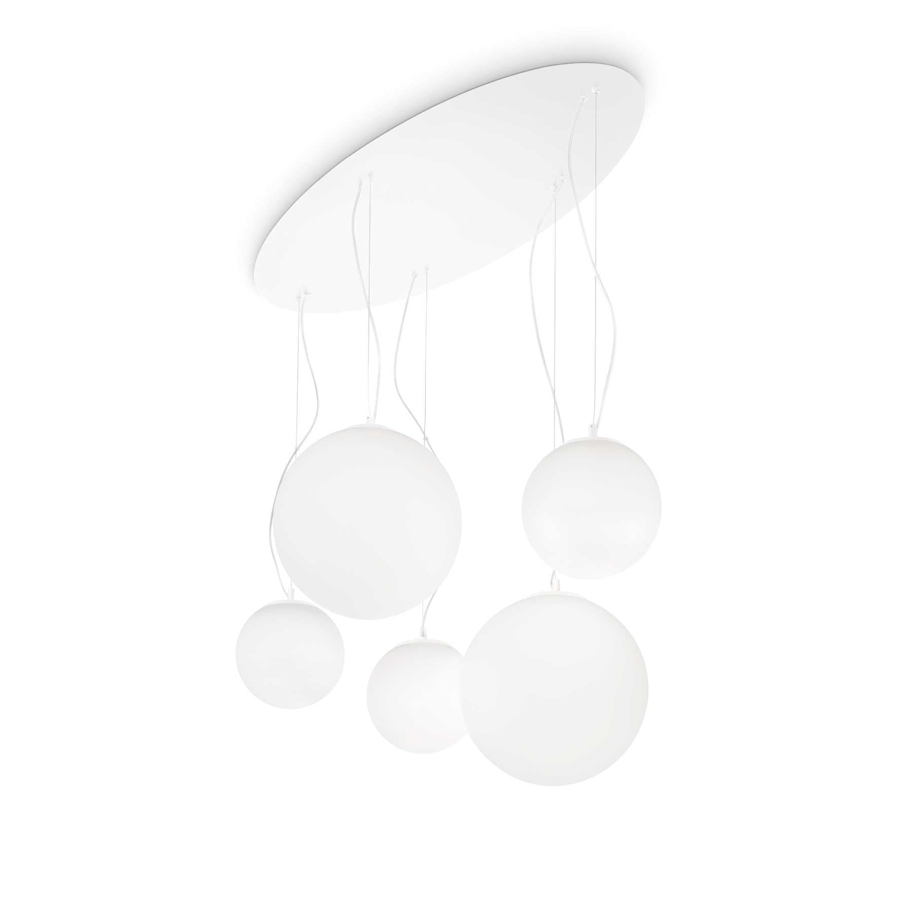 Mapa White 5 Bulb Pendant Light