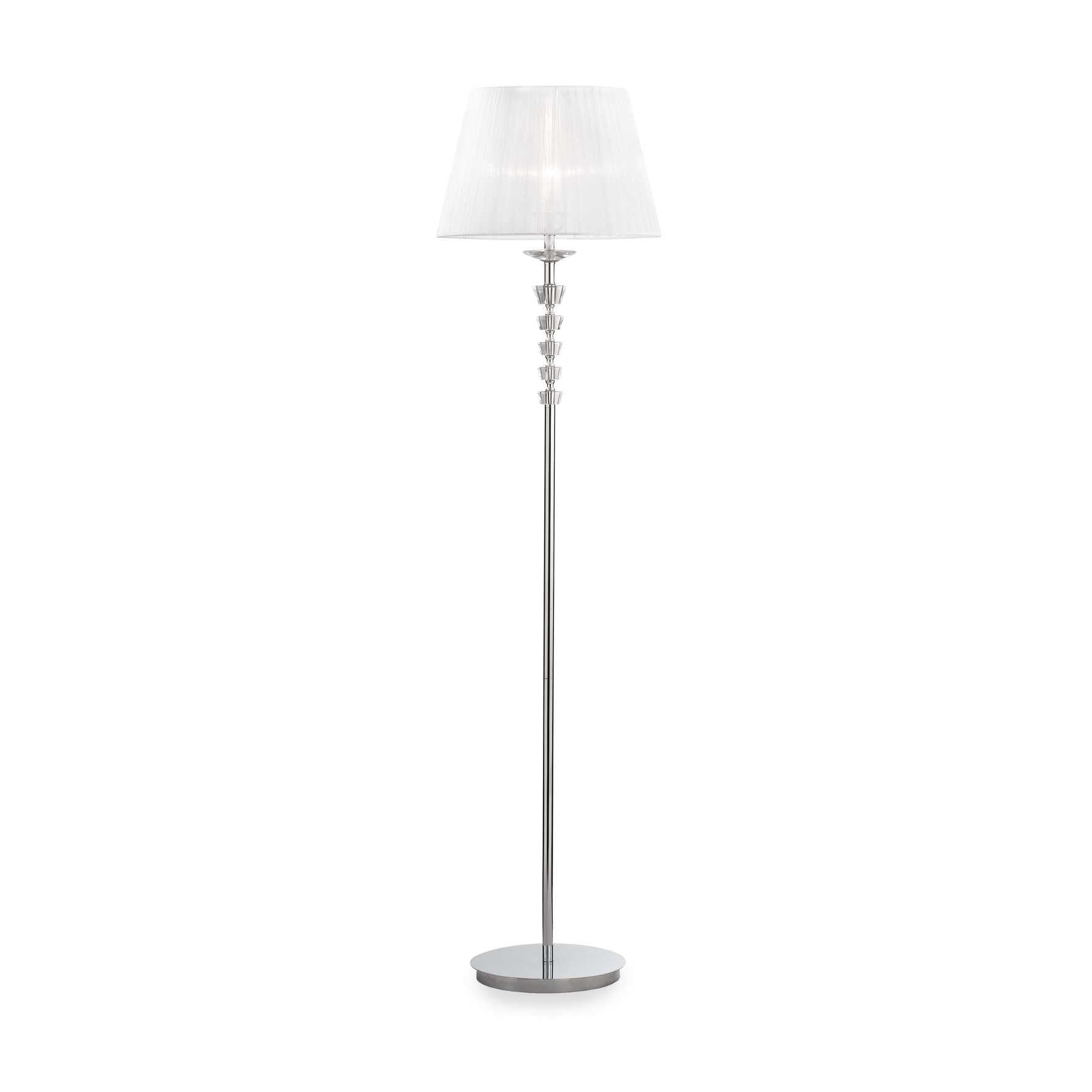 Pegaso Large Chrome Floor Lamp with Shade