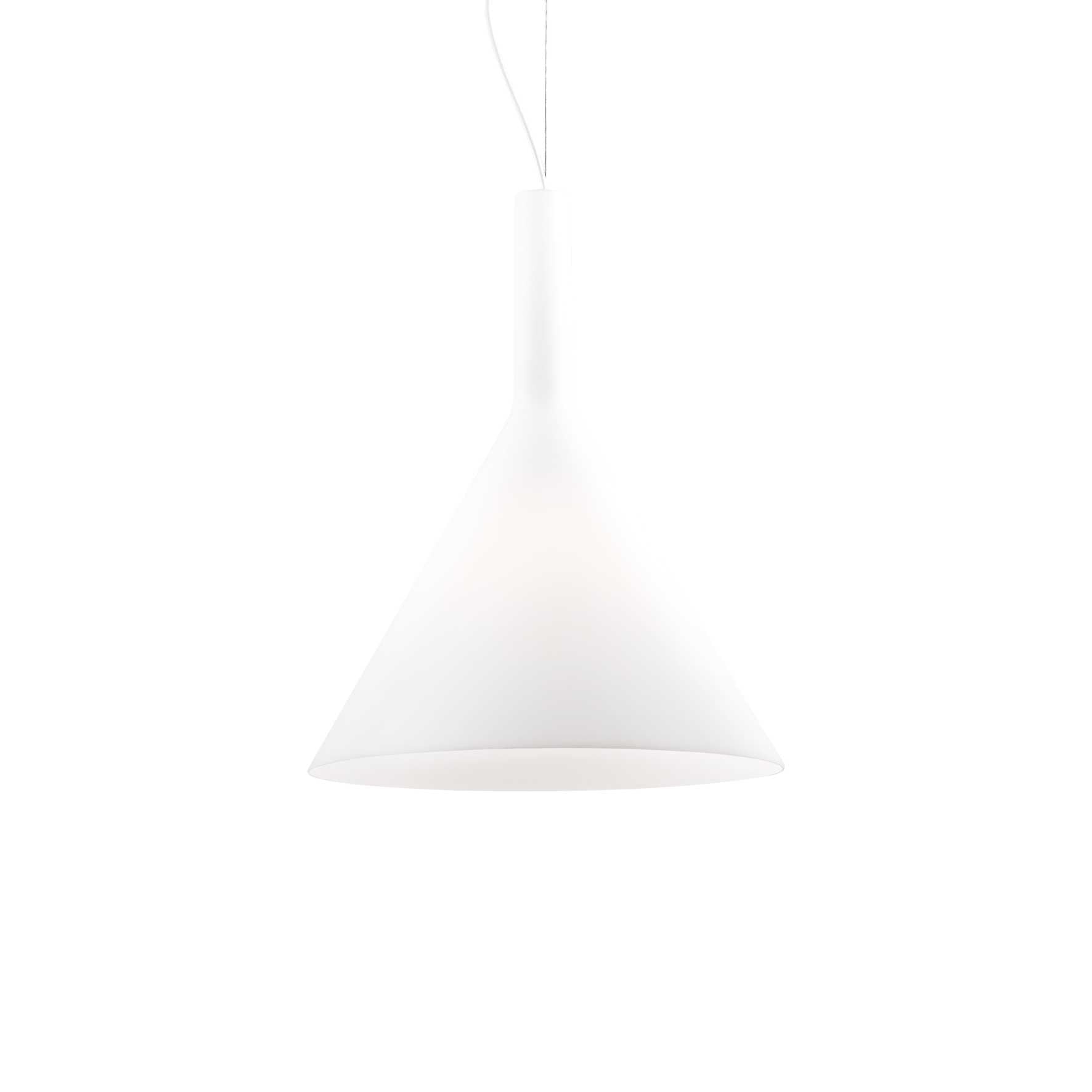 Cocktail Single Pendant Light Big White