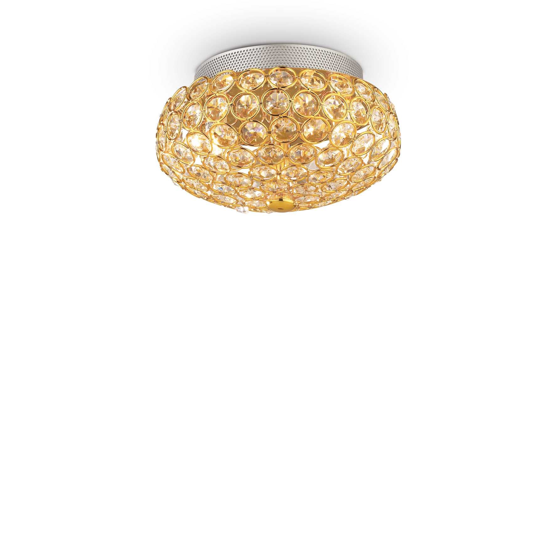 King 3 Bulb Surface Spotlight Gold