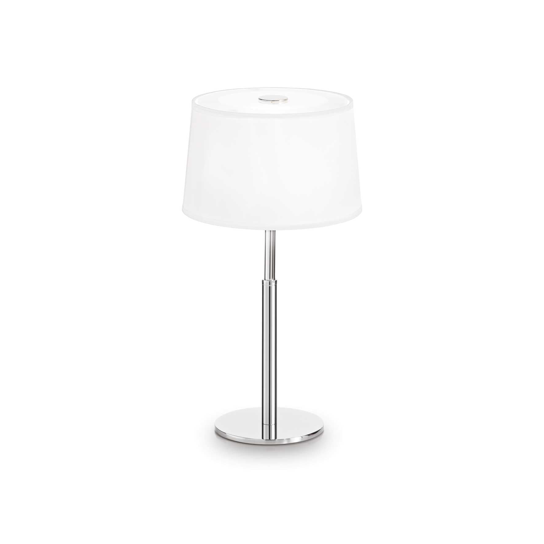 Hilton Zen French White Drum Shade Table Lamp