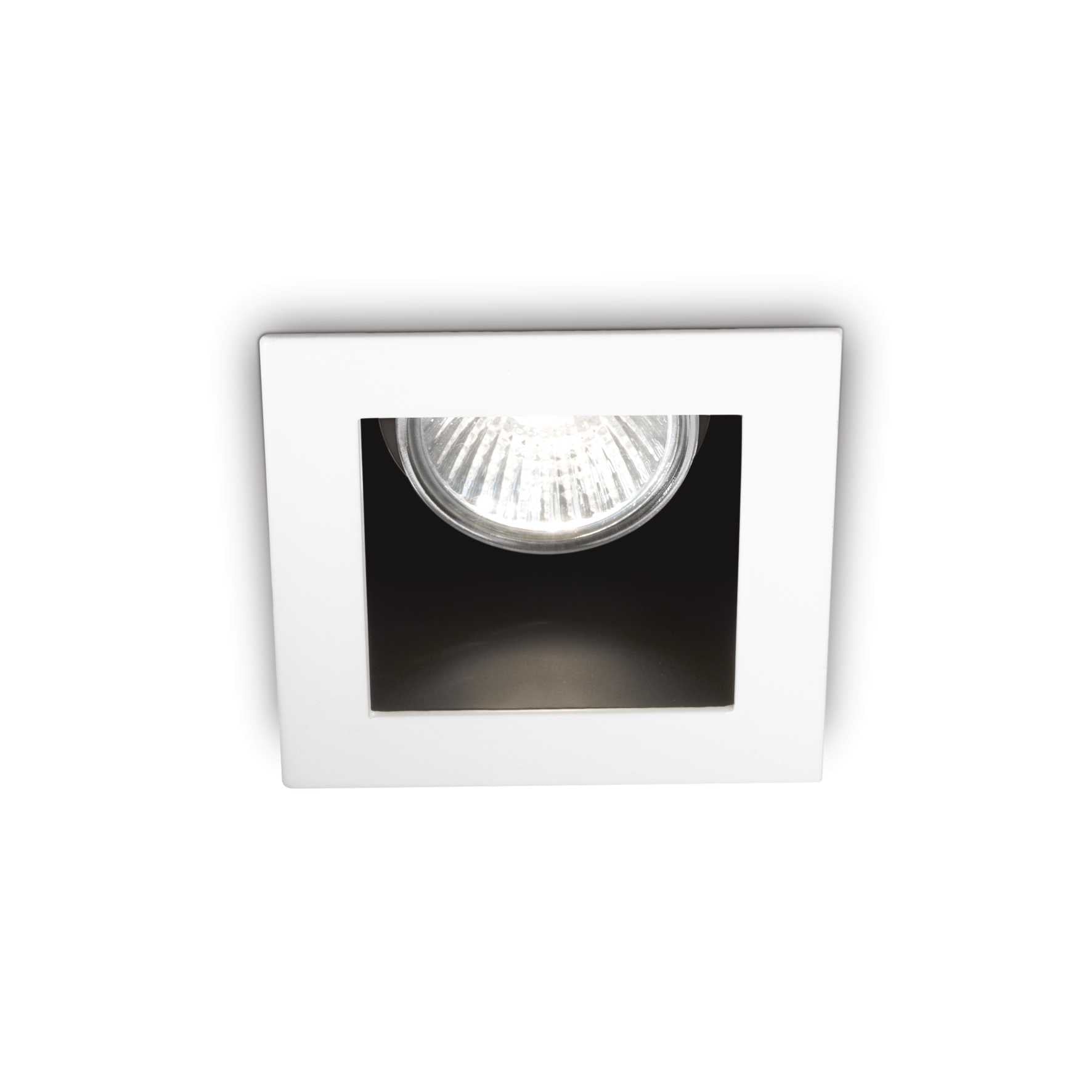 Funky Square Ceiling Recessed Downlight with off set Bezel, GU10, White