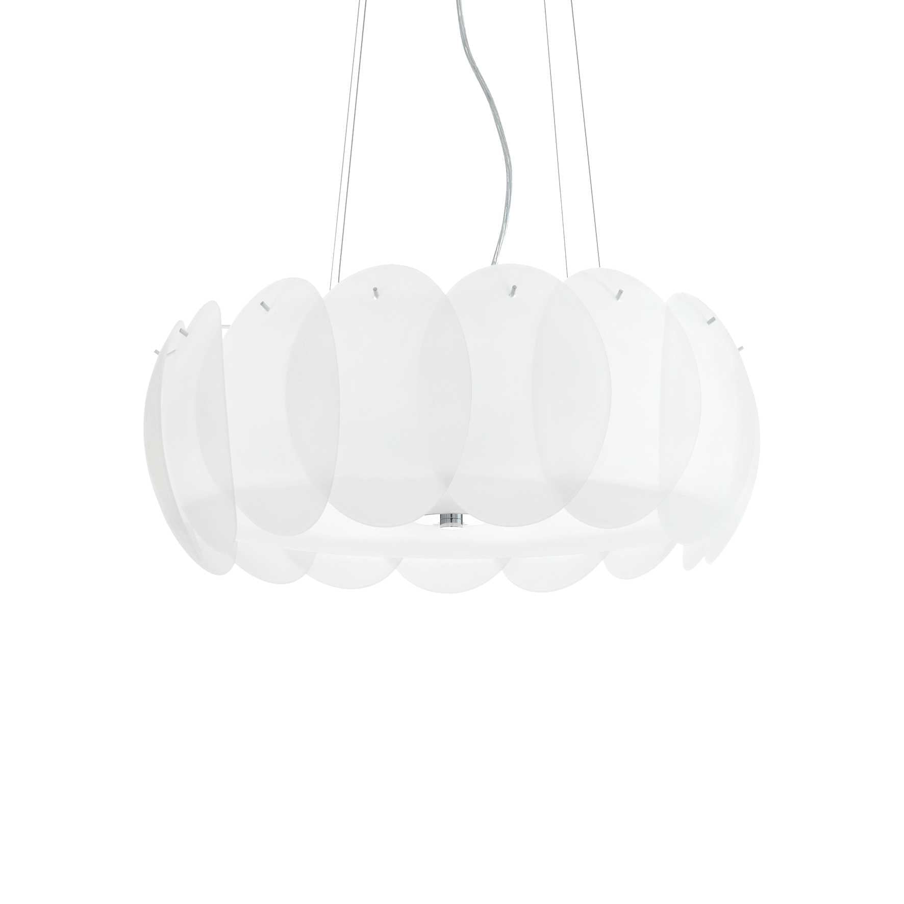 Ovalino 8 Bulb Pendant Light White