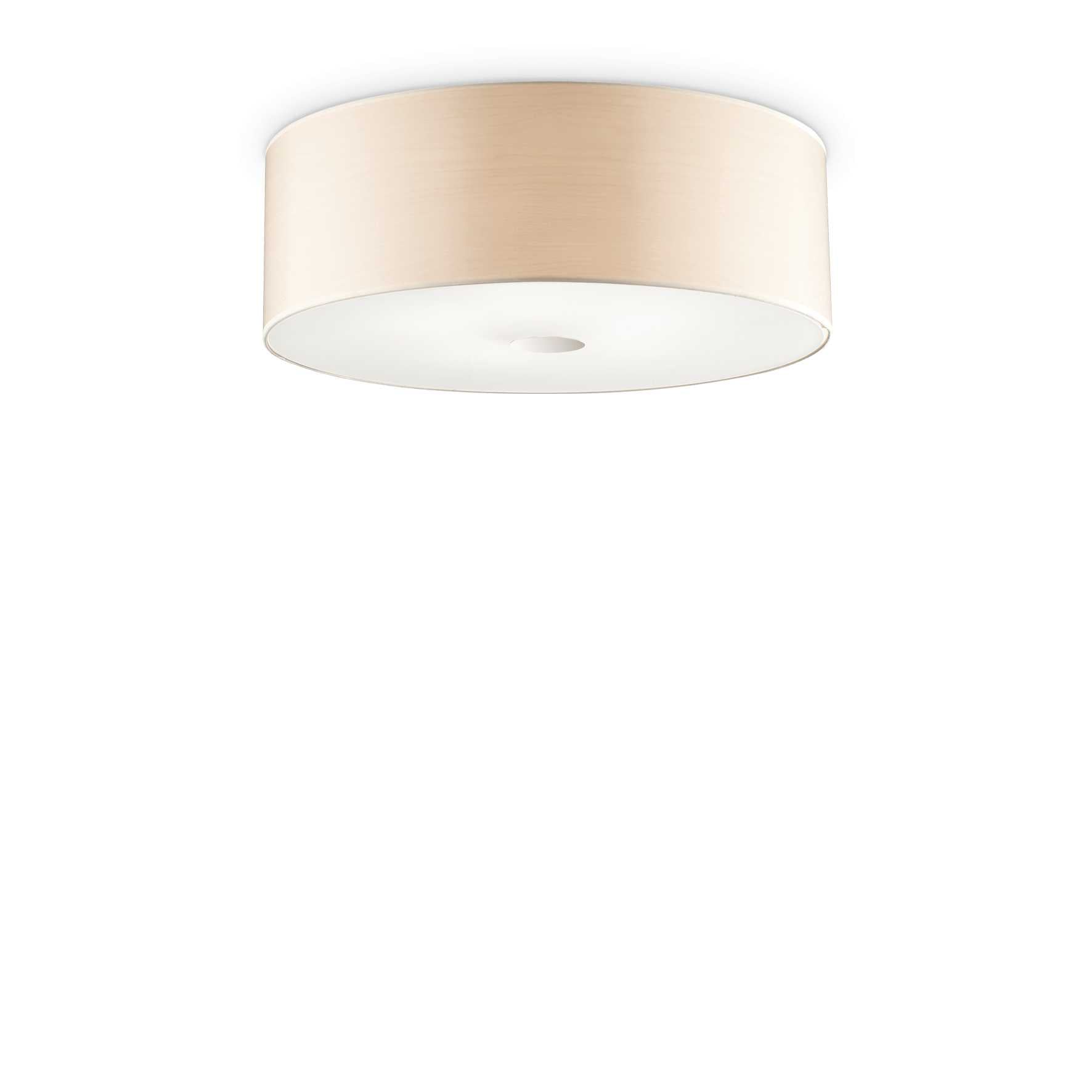 Woody 50cm Ceiling Flush Drum Cylinder Shade Light