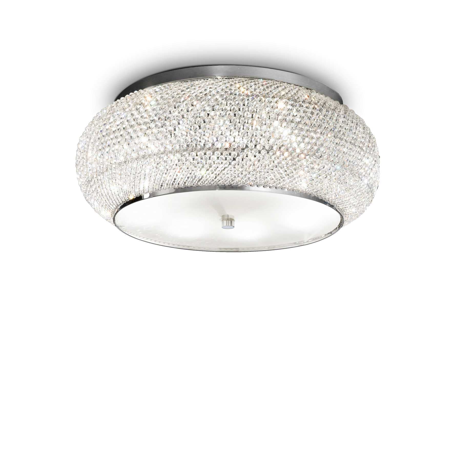 Pasha' Chrome 10 Bulb Ceiling Light