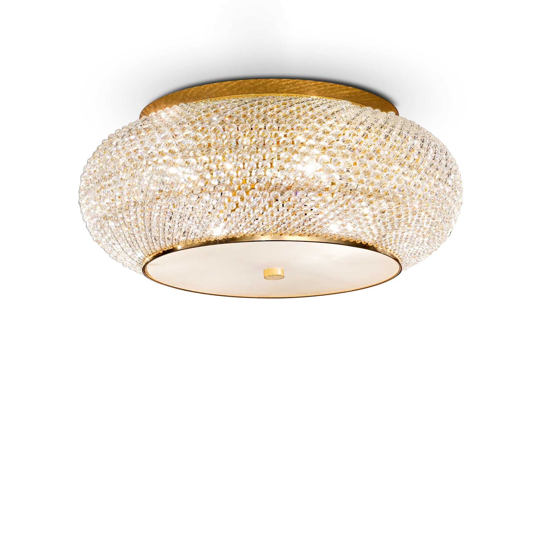 Pasha' Gold 10 Bulb Ceiling Light