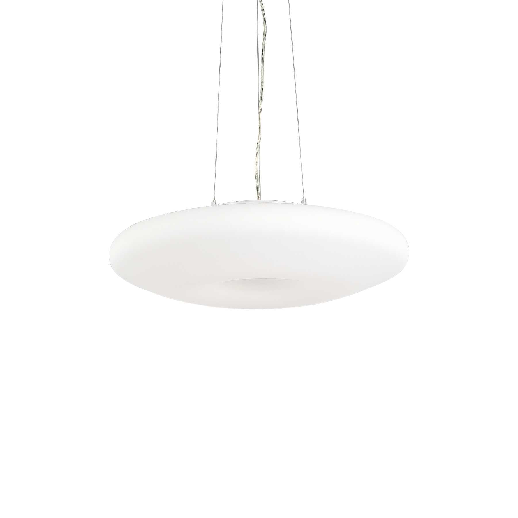 Glory Modern Plain White Round Disc Ceiling Pendant