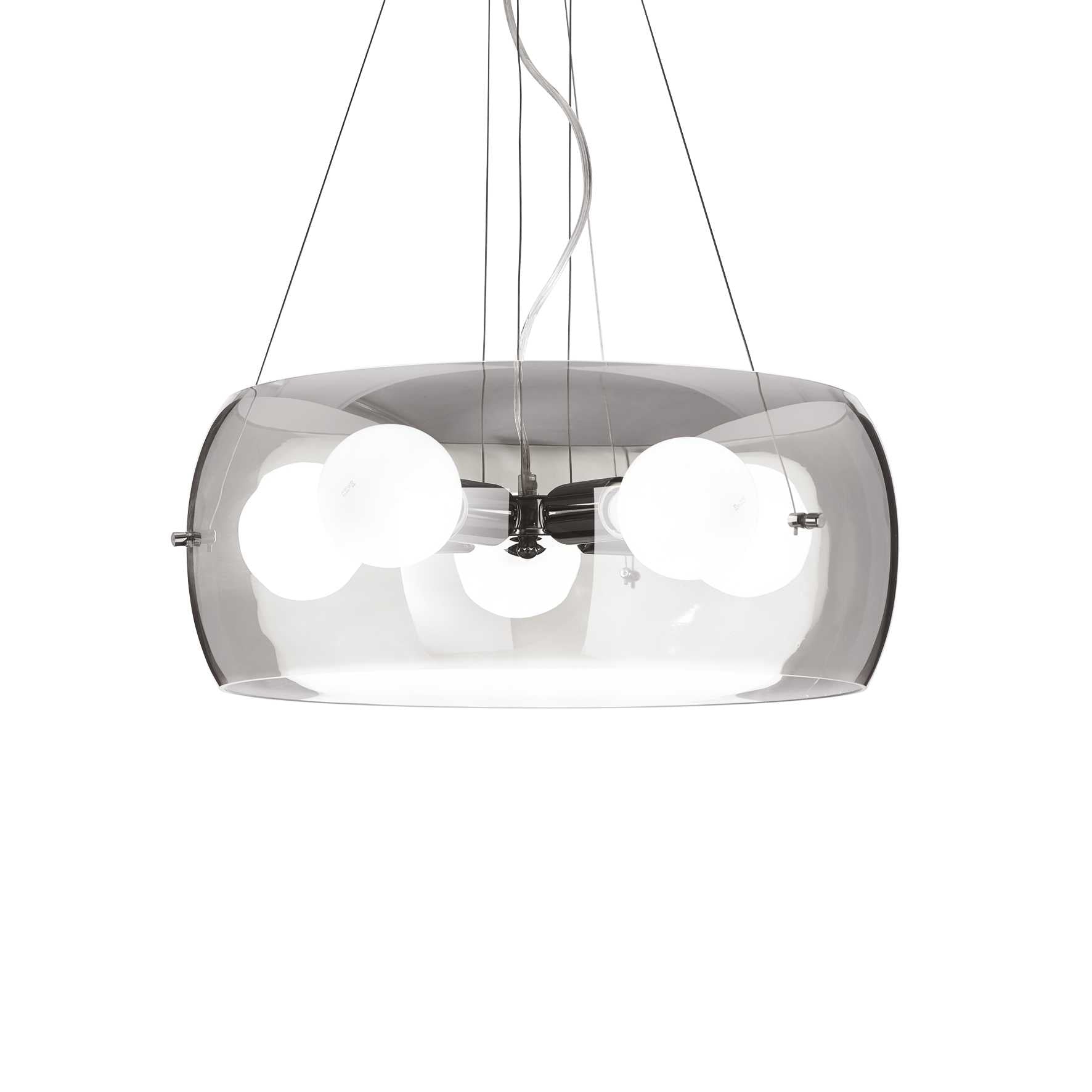 Audi 5 Globe Pendant with Smoked Glass Bowl Cover