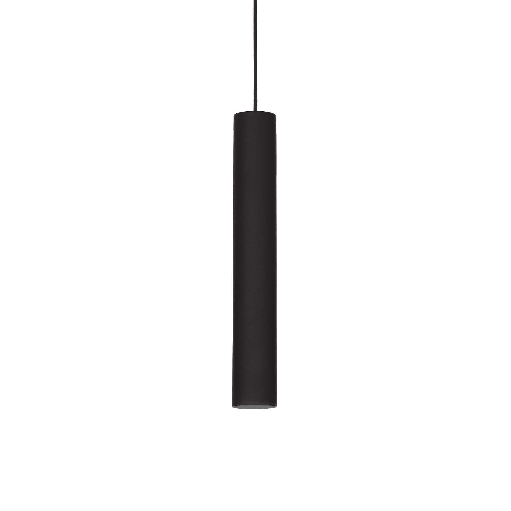 Look Black Modern Tubular Black Bar Spotlight GU10