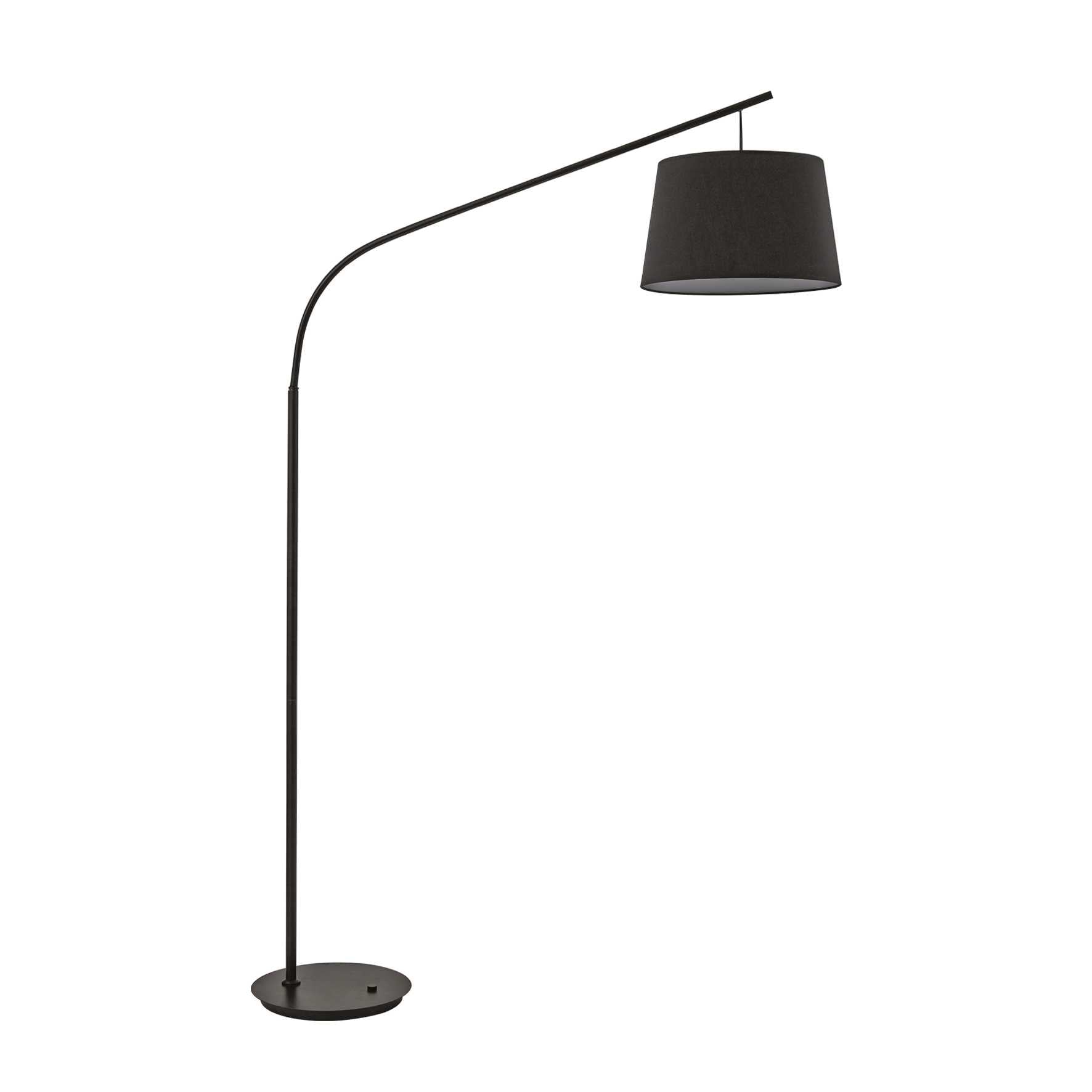 Daddy Tall Overhanging Black Floor Lamp with Shade