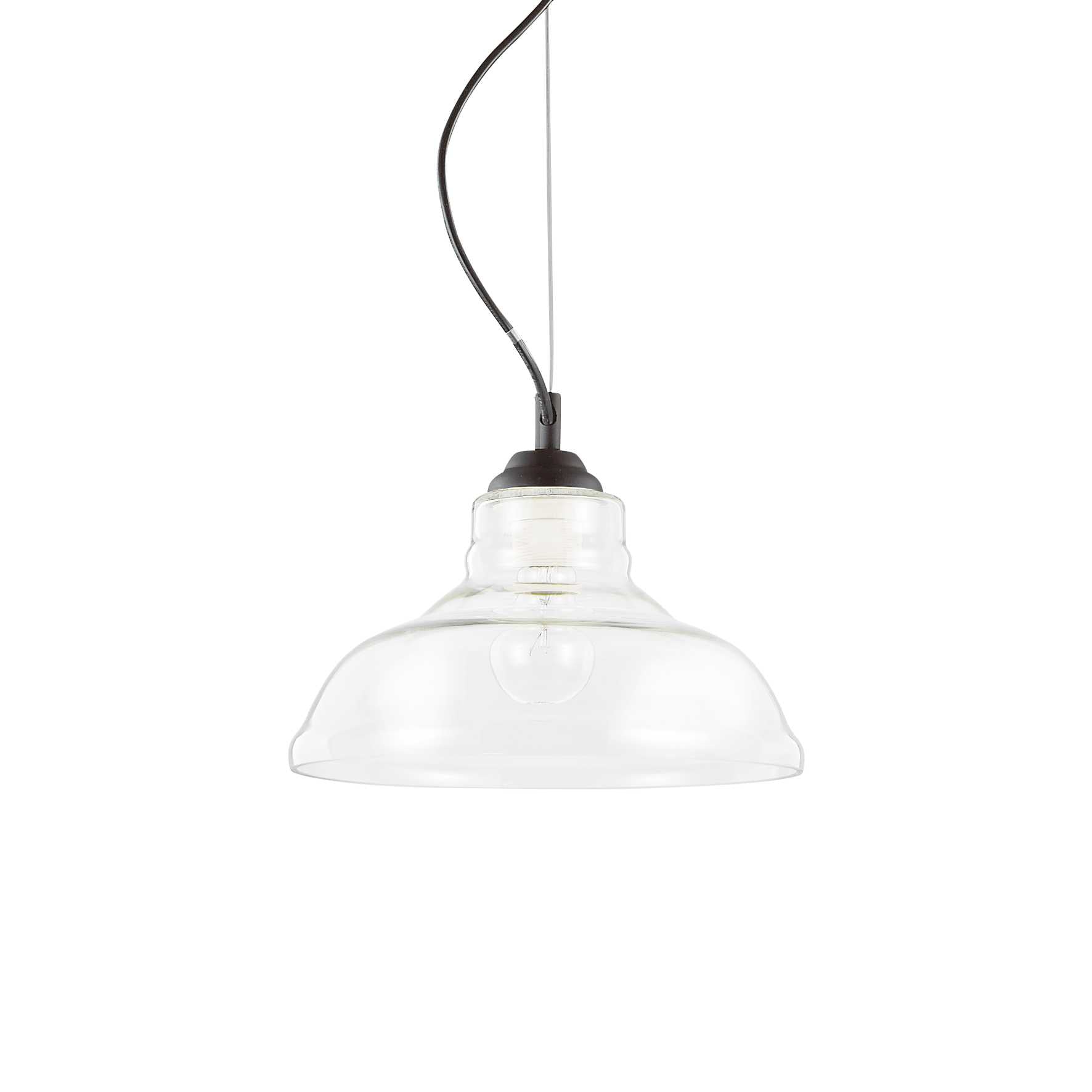 Bistro Single Pendant Light Plate Transparent