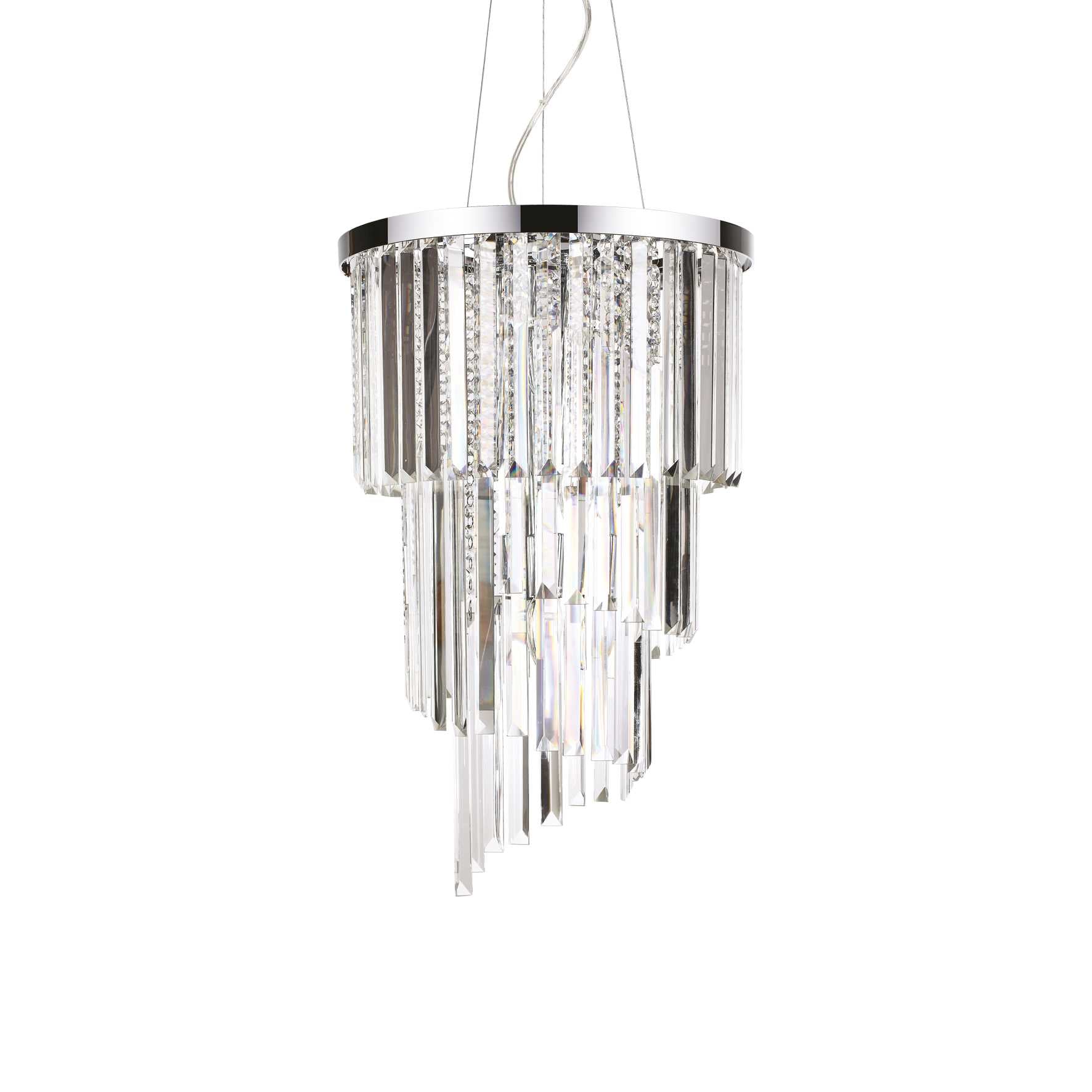 CARLTON Pendant Light with 8 Bulbs Chrome