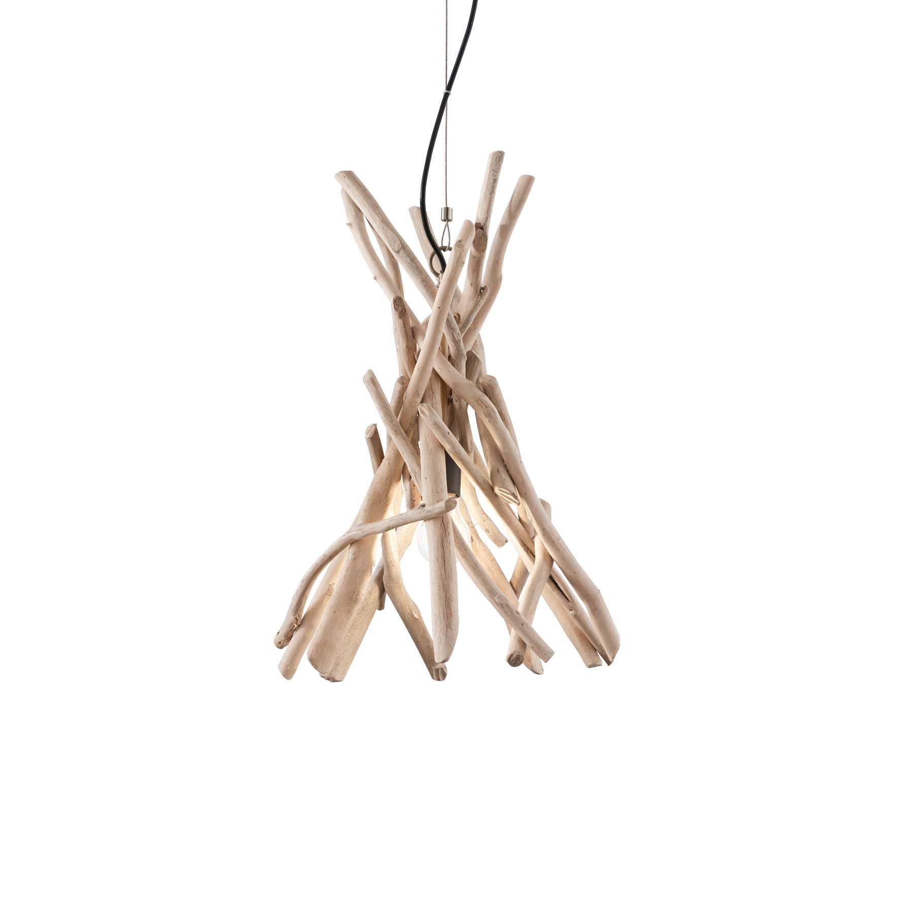 Driftwood Natural Wooden Stick Ceiling Pendant 1 Light