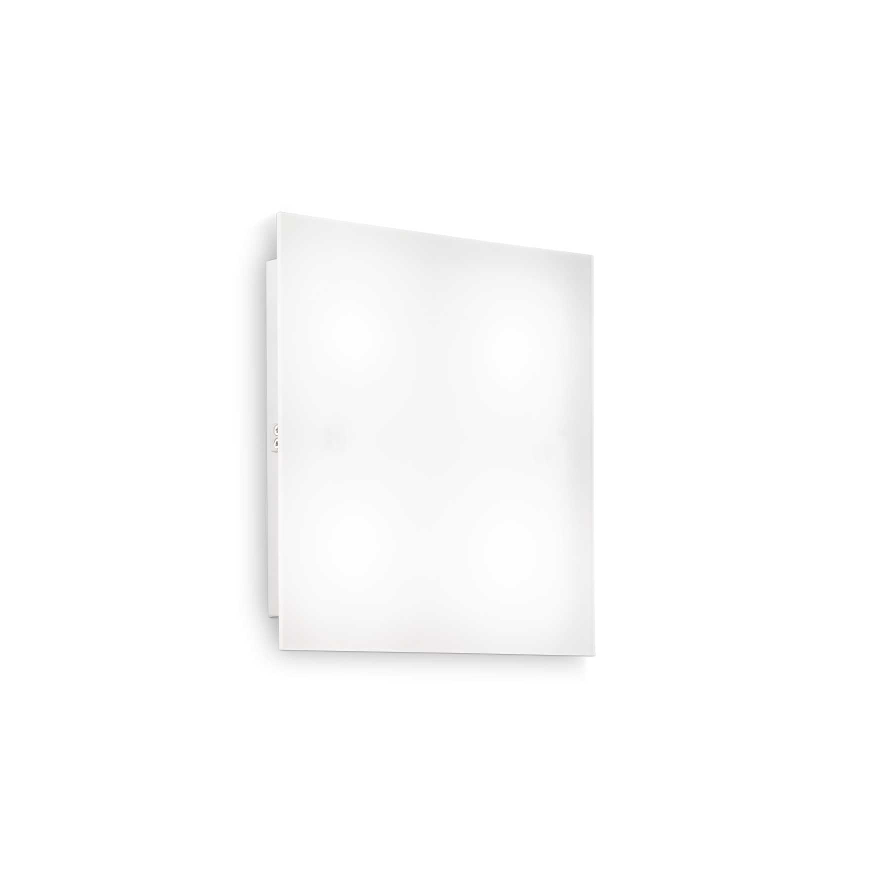 Flat Minimalist Modern White Wall Light Square Plate, 20cm