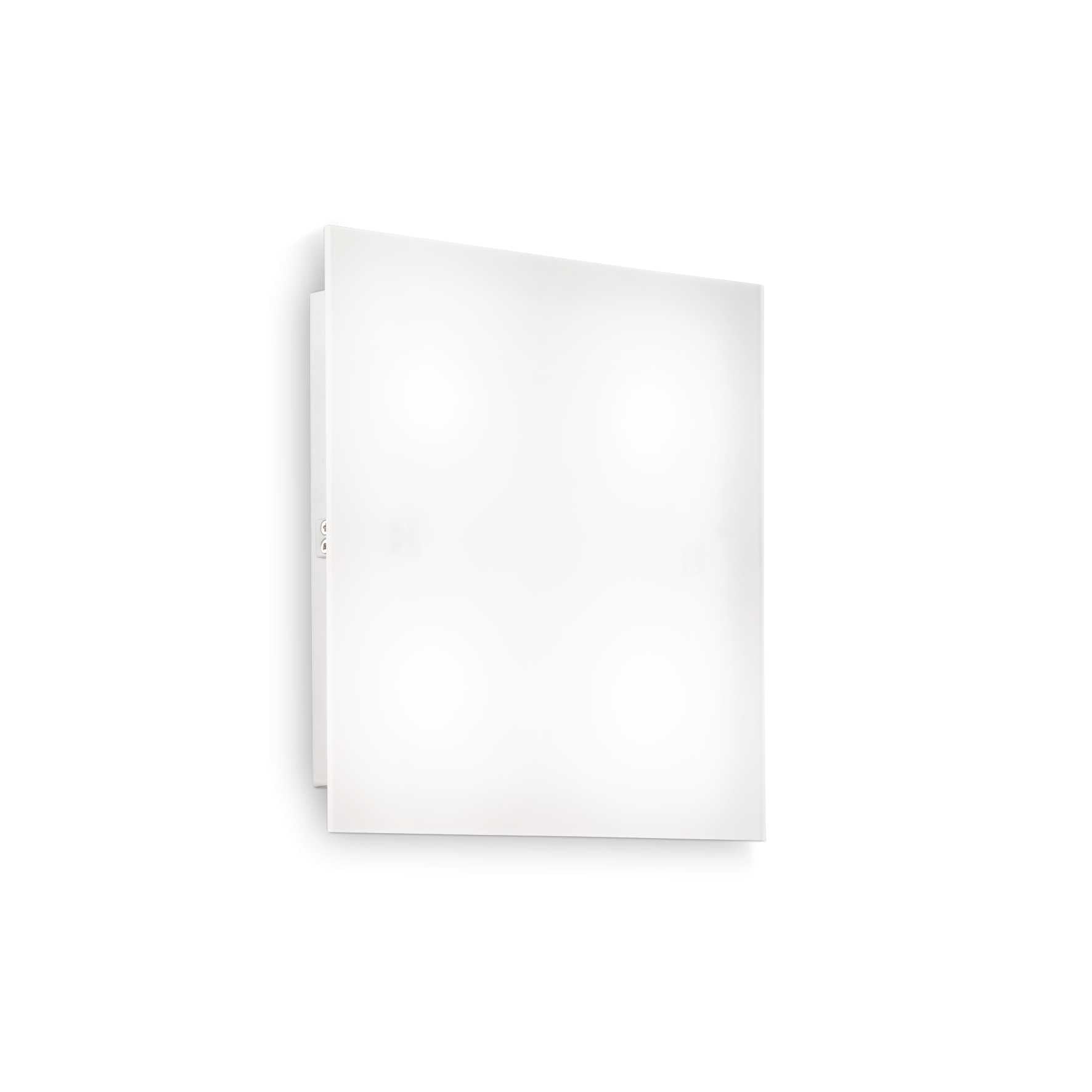 Flat Minimalist Modern White Wall Light Square Plate, 30cm