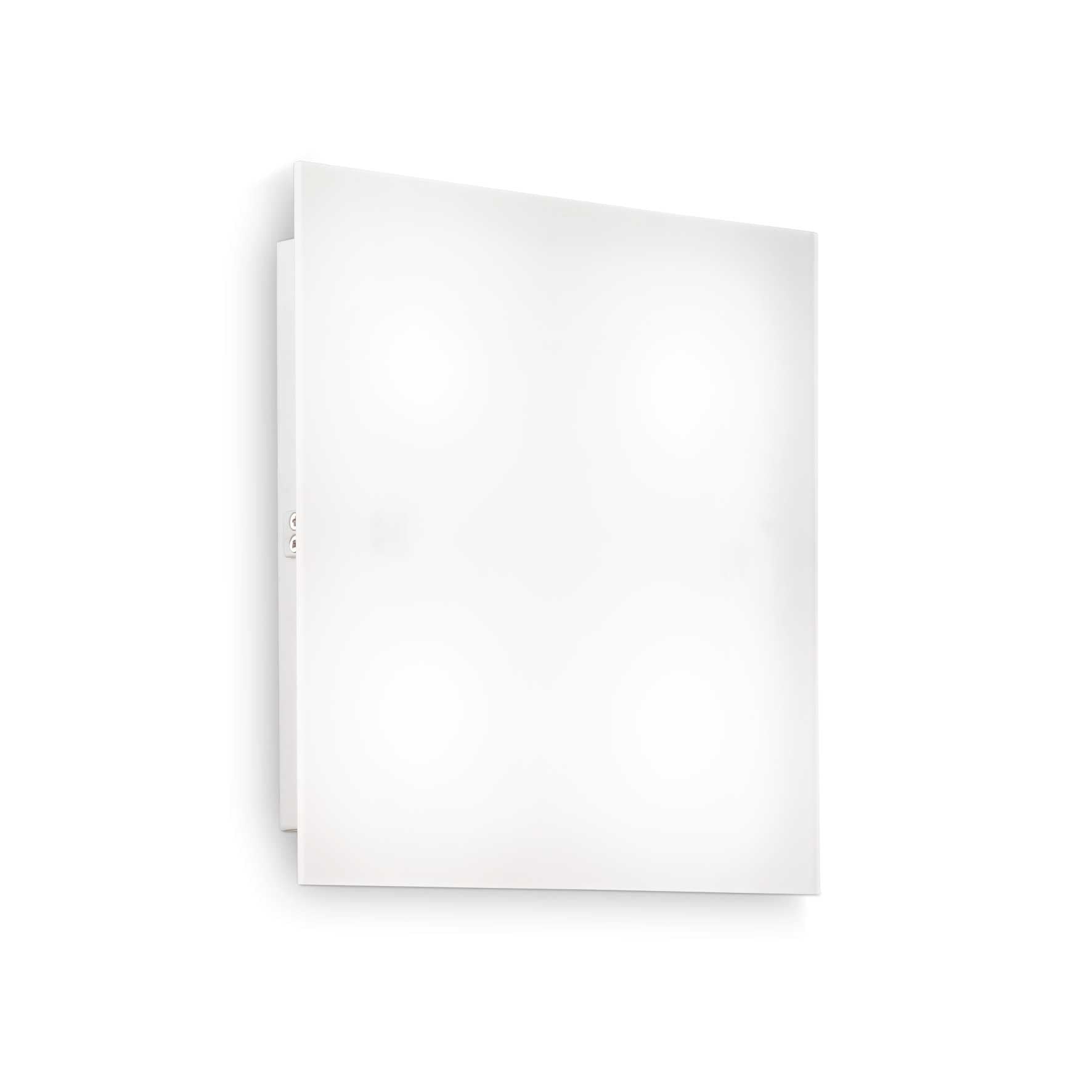 Flat Minimalist Modern White Wall Light Square Plate, 40cm