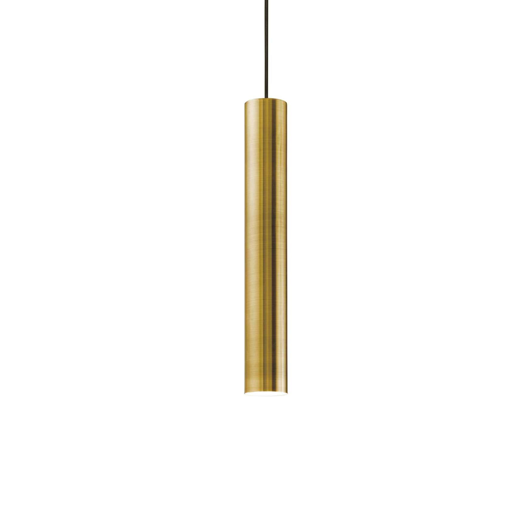 Modern Bronze Tubular Bar Spotlight Ceiling Pendant