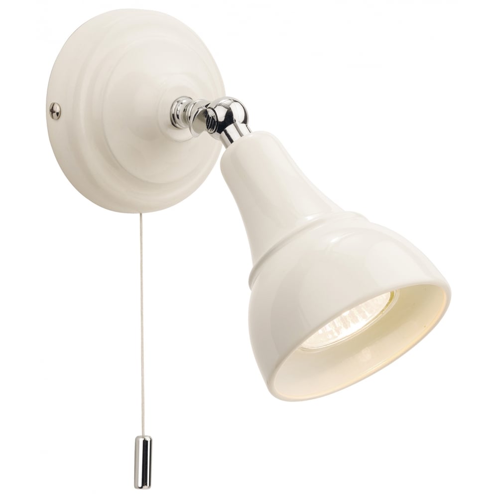 Pivotal Industrial Cream Switched Wall Light