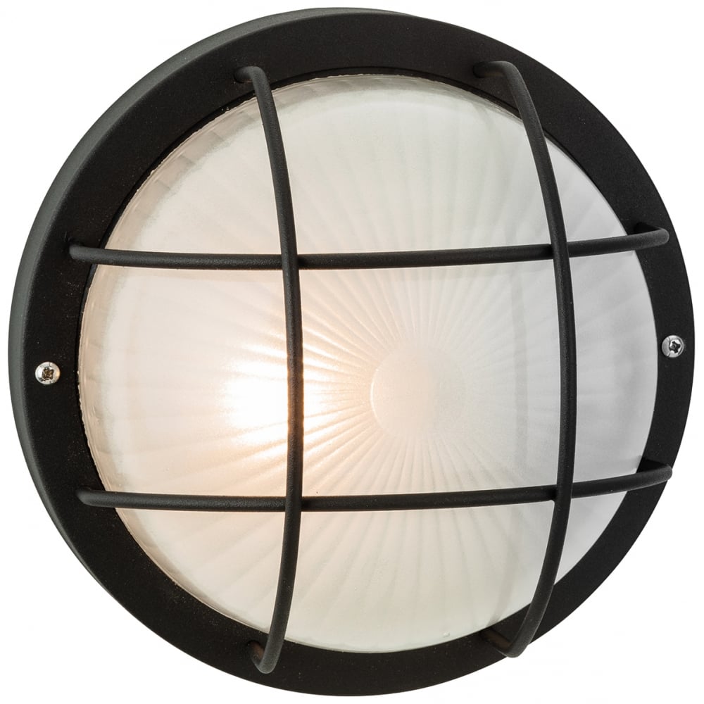 Marina Vintage Black Outdoor Open Cage Wall Light