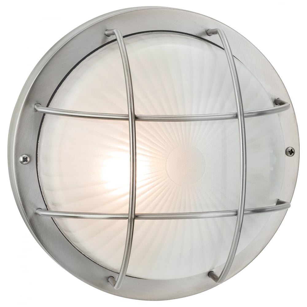 Marina Vintage Stainless Steel Outdoor Open Cage Wall Light
