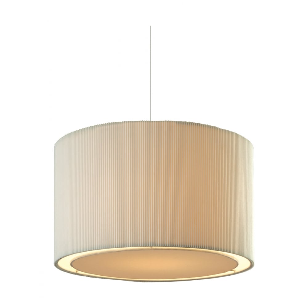 Cyclic Modern Cream Drum Shade Ceiling Light