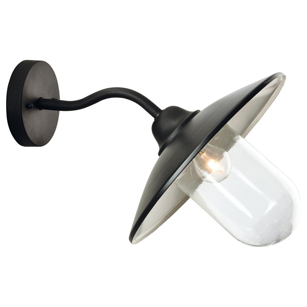 Pacific Vintage Black Hood Wall Sconce Light