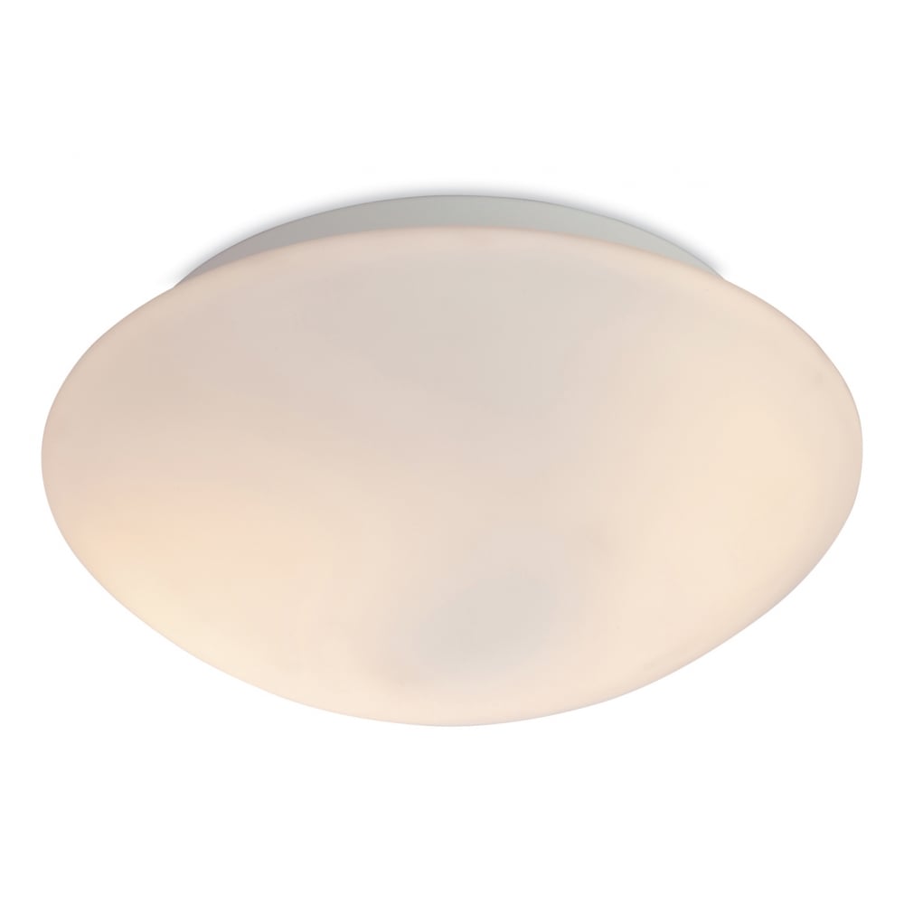 Orbital Modern White Flush Glass Shade Ceiling Light