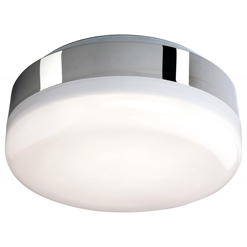 Discus Modern Chrome Bathroom Flush Ceiling Light