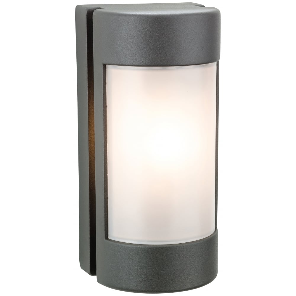 Glaze Modern Graphite Outdoor Cylinder Wall Light