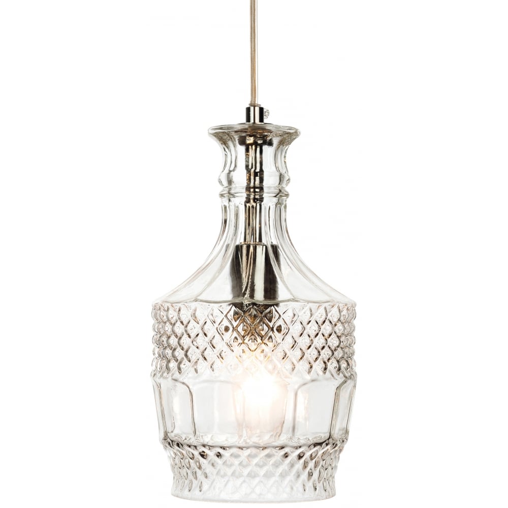 Recherché Traditional Antique Chrome Clear Glass Ceiling Lantern