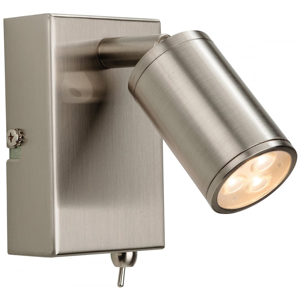 Motive Modern Chrome LED Wall Light with Switch