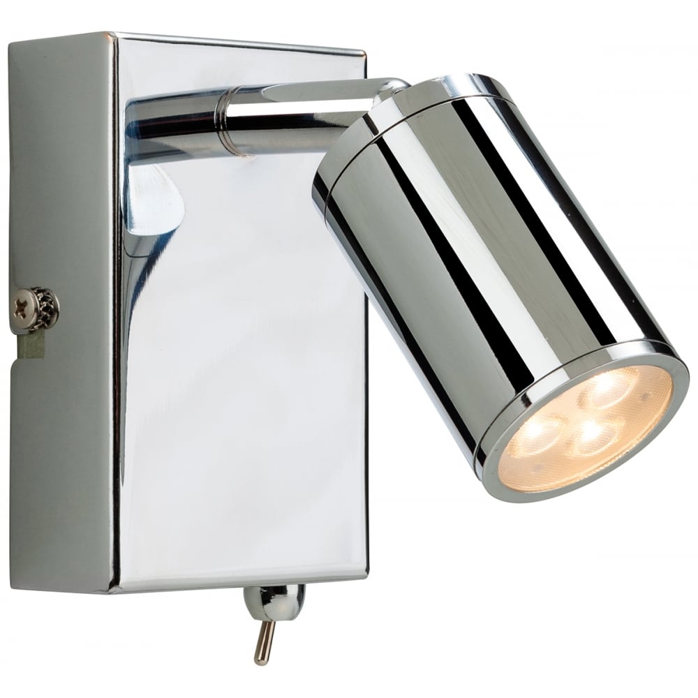 Motive Modern Chrome LED Wall Light with Switch