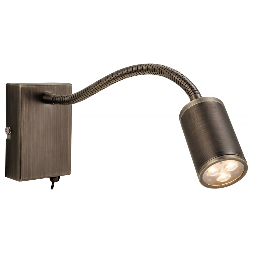 Motive Modern Bronze Steel Adjustable Neck Wall Light