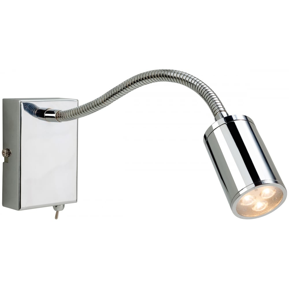 Motive Modern Chrome Steel Adjustable Neck Wall Light