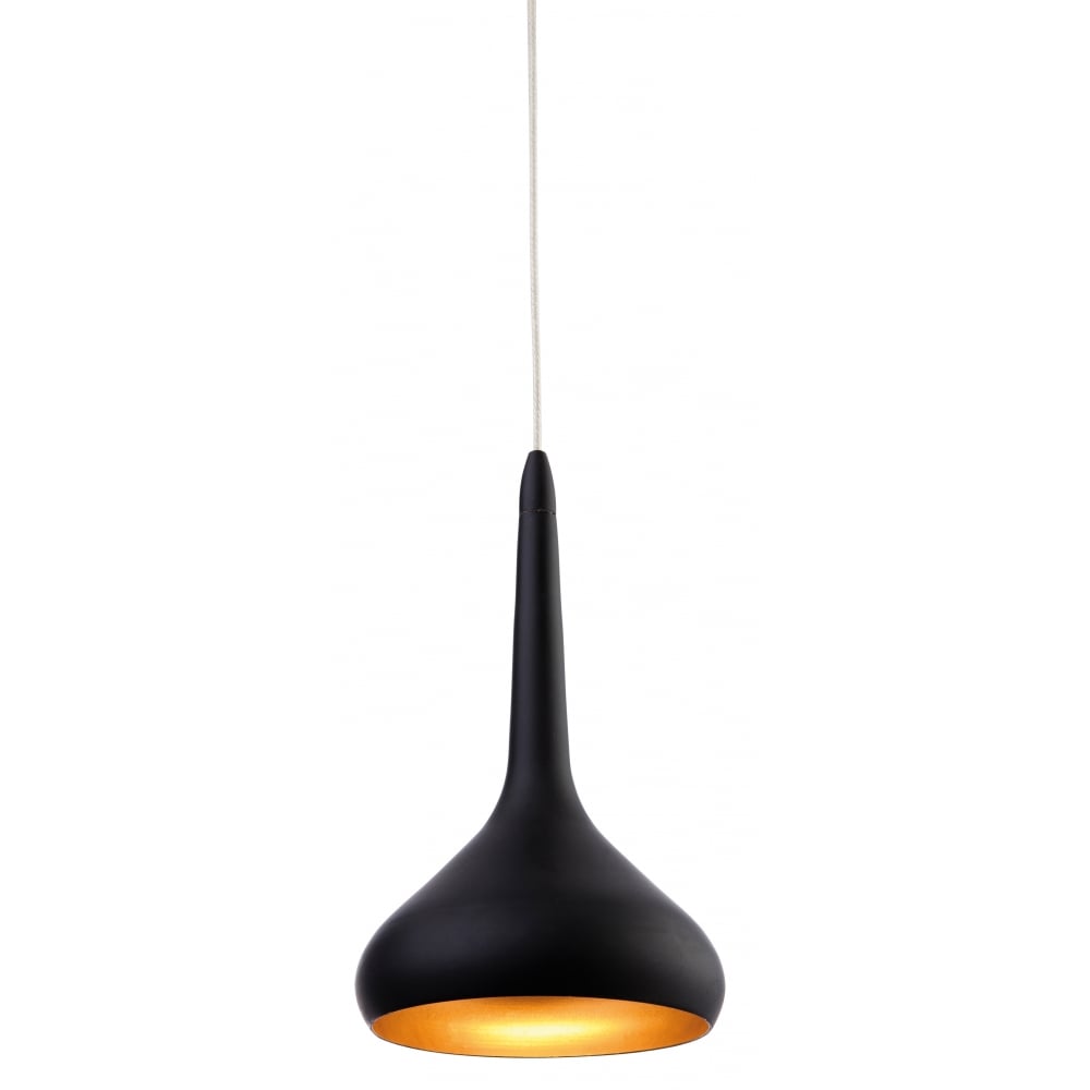 Plummet Modern Black Small Ceiling Hanging Pendant Light