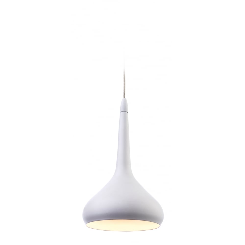 Plummet Modern White Small Ceiling Hanging Pendant Light