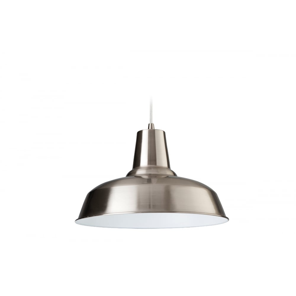 Bistro Art Deco Modern Brushed Steel Ceiling Hanging Light Pendant