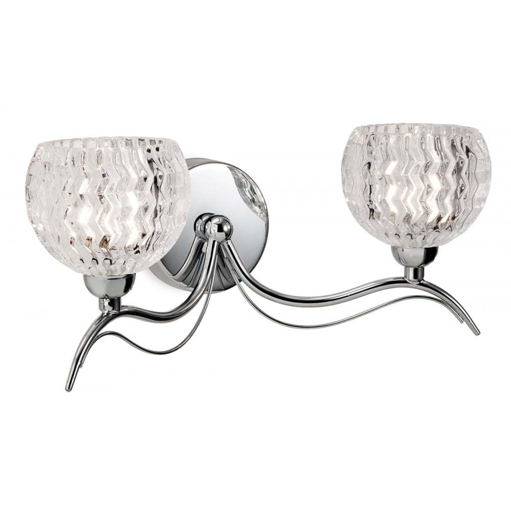 Floral Modern Polished Chrome Wall Sconce Light