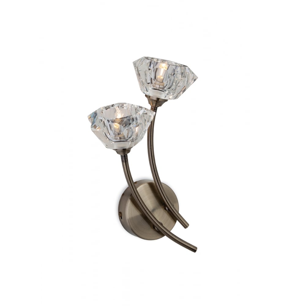 Floral Modern Art Deco Bronze Wall Sconce Light