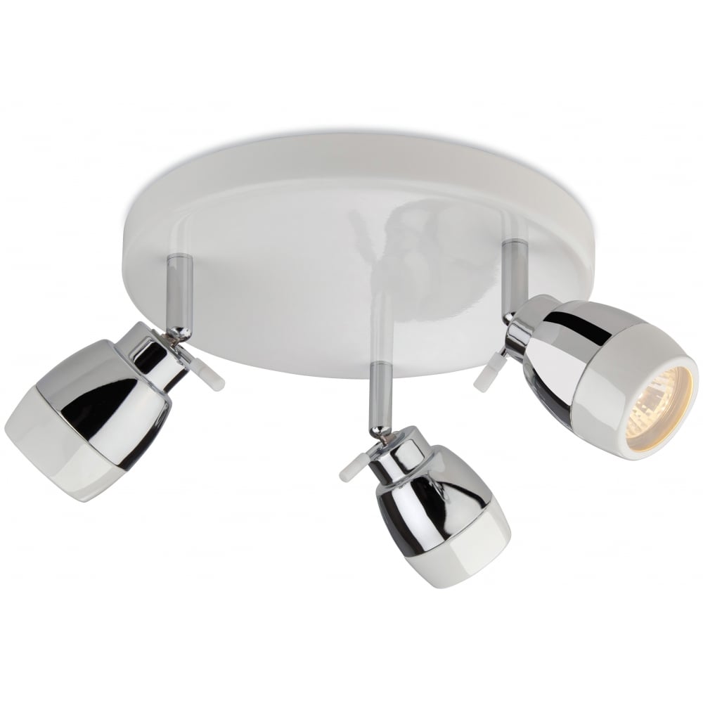 Gyre Modern Chrome White Ceiling Spotlight