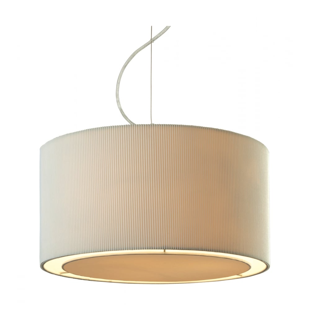 Cyclic Modern Cream Drum Shade Ceiling Light